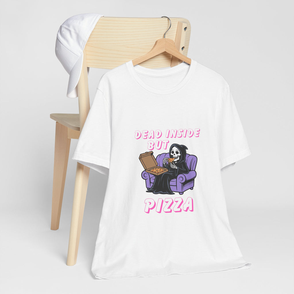 Dead Inside But Pizza T-Shirt — Funny Grim Reaper Pizza Tee