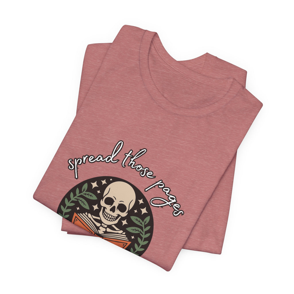 Skull Reading Tee – "Spread those Pages, Good Girl" Graphic T-Shirt