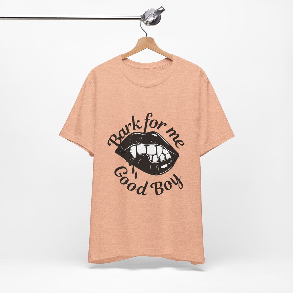 Graphic Tee — "Bark For Me Good Boy" Lip & Teeth Design