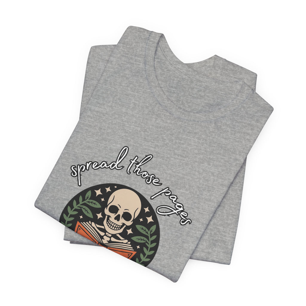 Skull Reading Tee – "Spread those Pages, Good Girl" Graphic T-Shirt