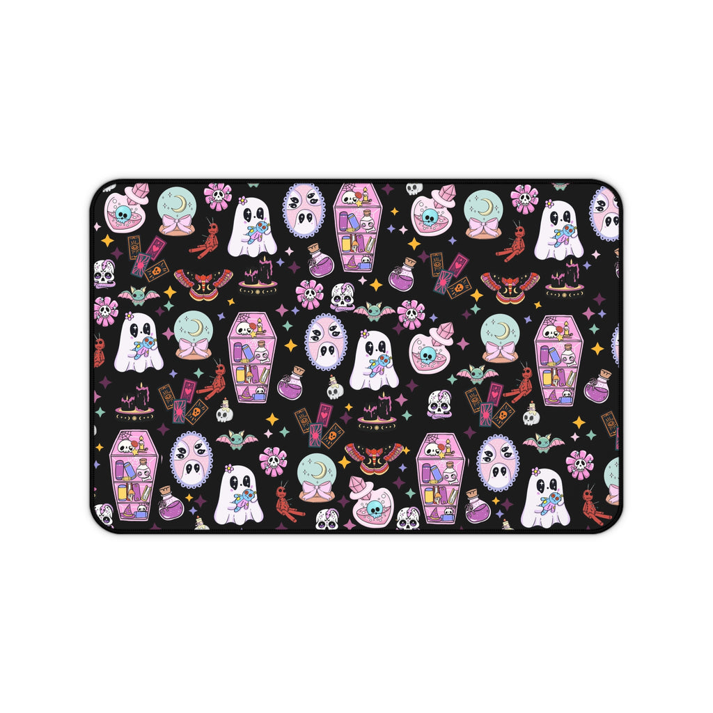 Cute Witchy Spooky Ghosts Desk Mat