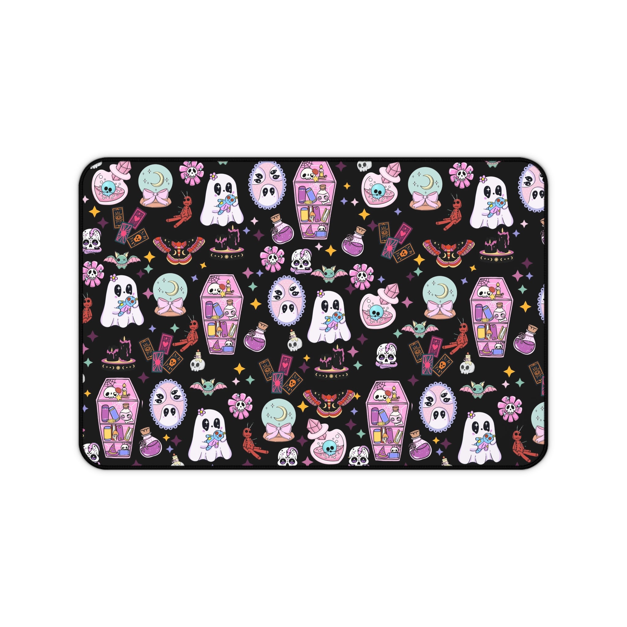 Cute Witchy Spooky Ghosts Desk Mat