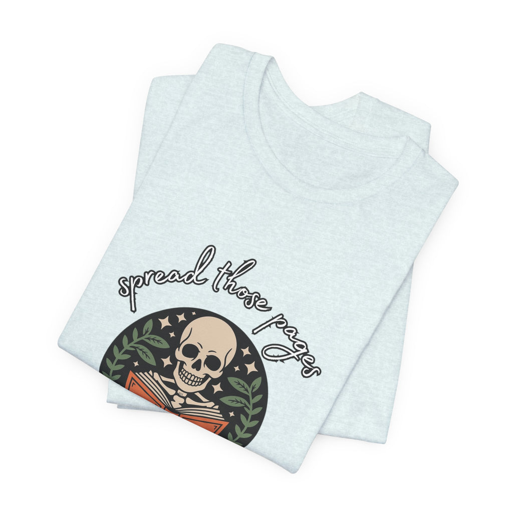 Skull Reading Tee – "Spread those Pages, Good Girl" Graphic T-Shirt